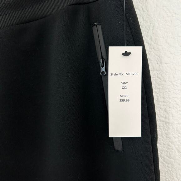 NEW Men's Black Joggers by Pure Champ Size XXL Pockets Drawstring Sweatpants - Picture 9 of 13